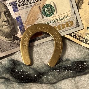 Vintage Bull and Bear Club Horseshoe from the Waldorf Astoria